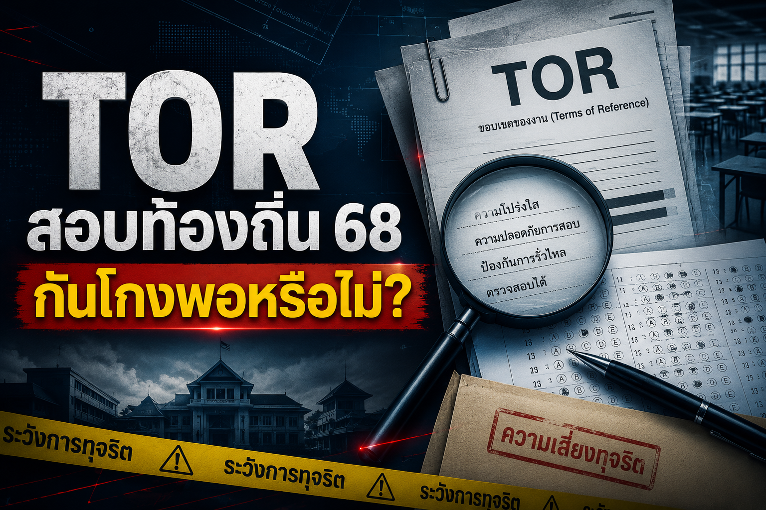 TOR สอบท้องถิ่น 68 กันโกงพอหรือไม่?